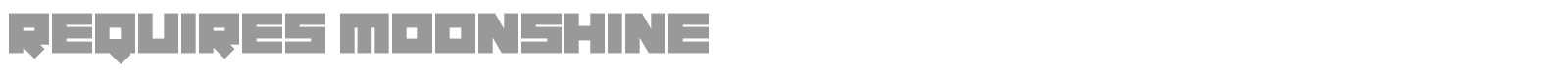 Requires Moonshine font preview